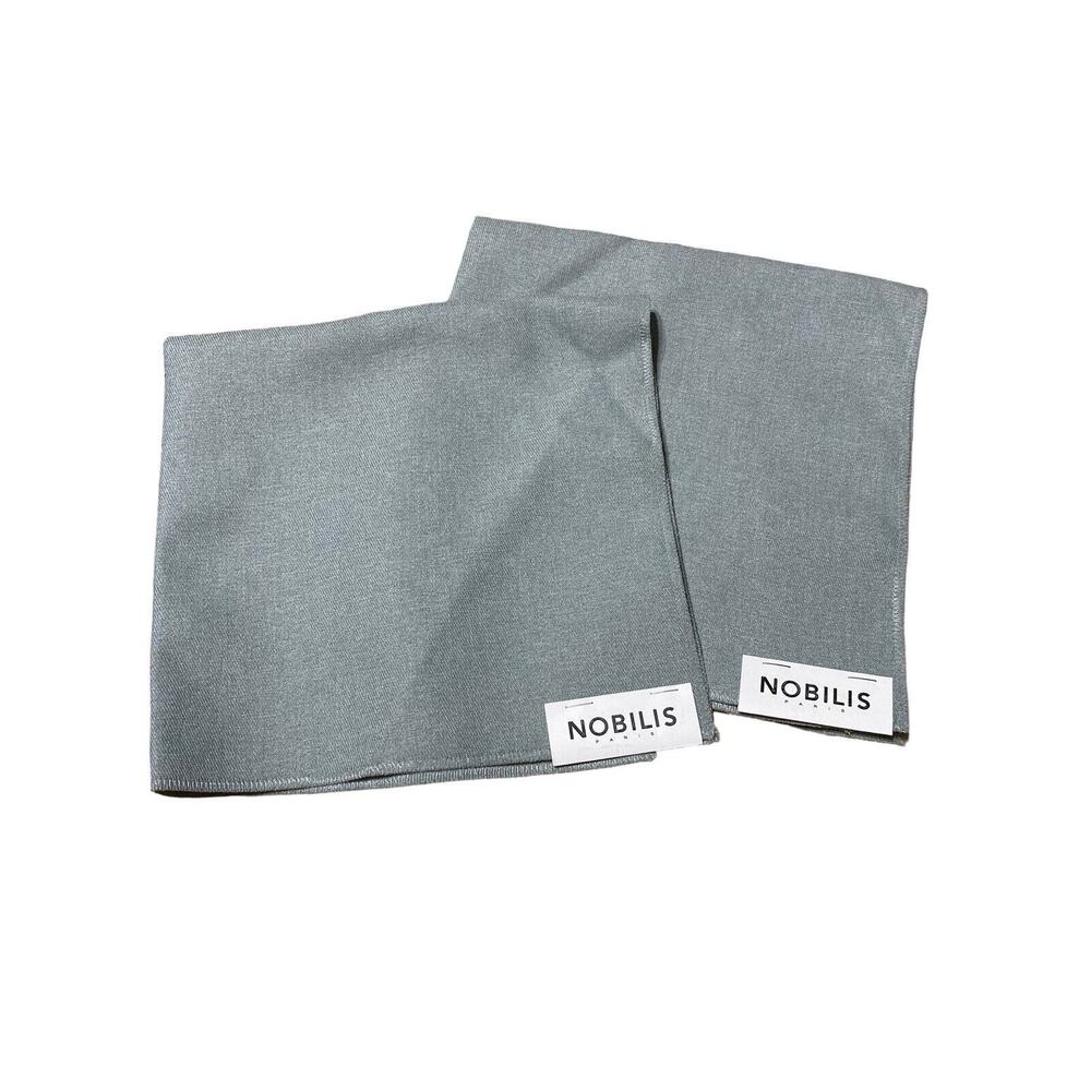 NOBILIS Alvar Gray‎ Remnant Sample 18” Square New Set Of 2